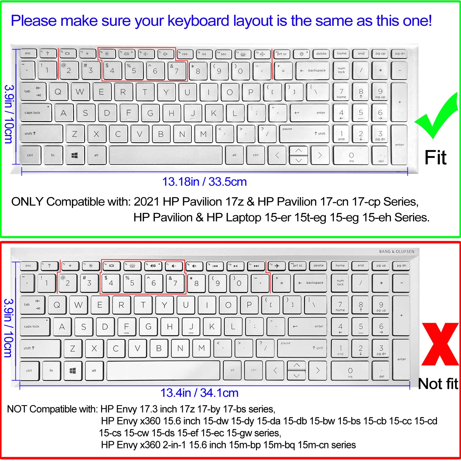 Sanfulin Silicone Keyboard Cover For 15.6 Hp Pavilion & Hp Laptop 15 Eg 15T Eg 15 Eh 15 Er Series, Hp Laptop 17 17 Cn 17 Cp 17Z